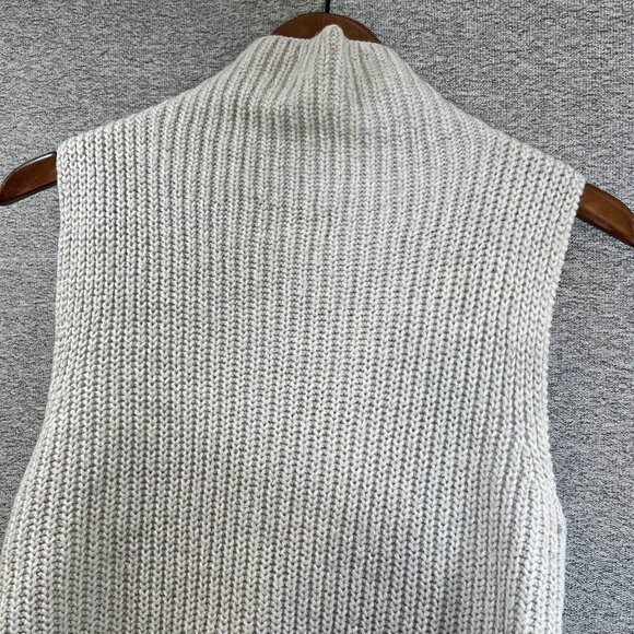 Aritzia Wilfred Knit Top Womens Size XS Gray 100% Wool Sleeveless Cowl Neck - Picture 10 of 12